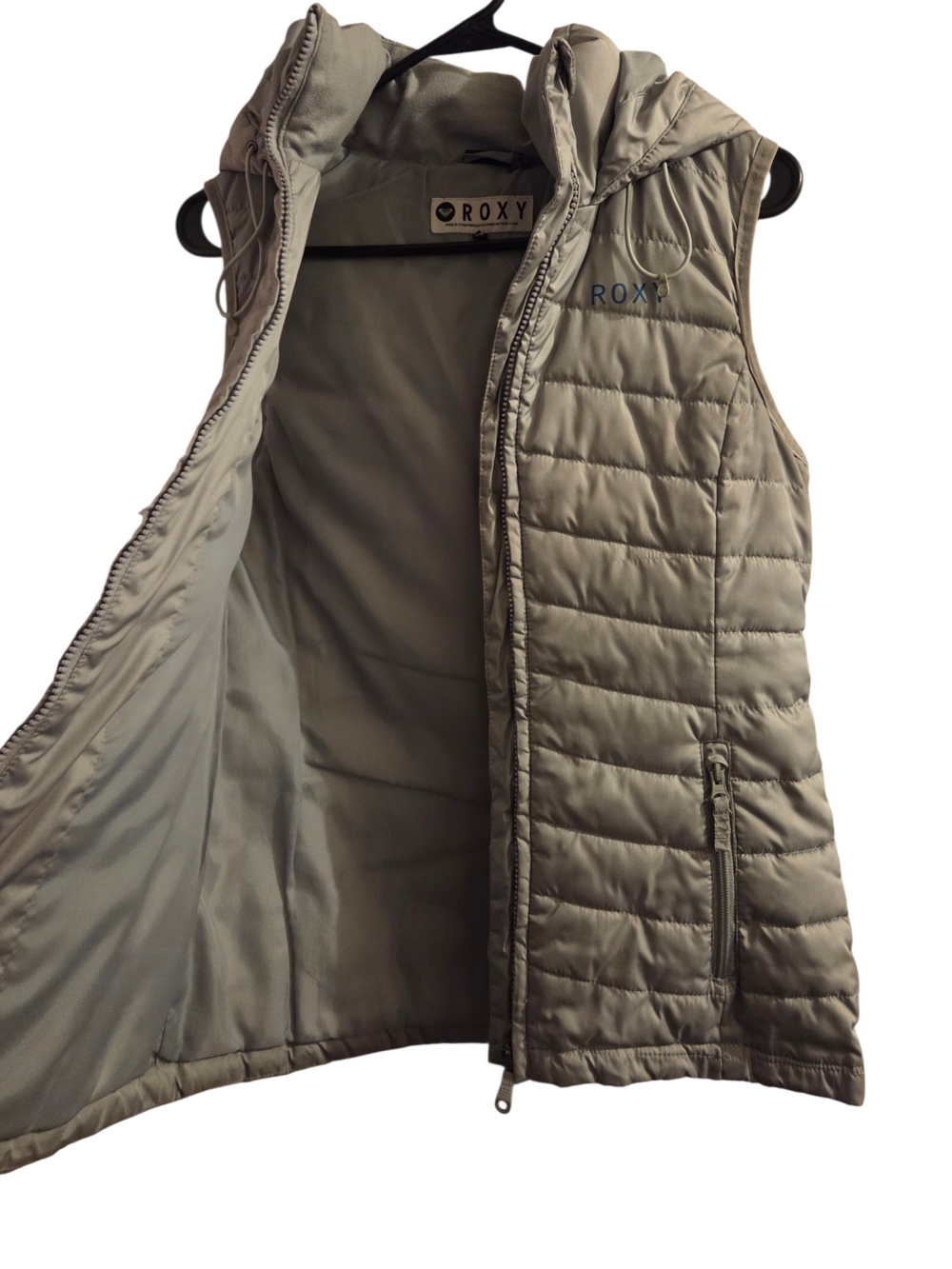 Roxy Women's Hooded Quilted Puffer Vest - Picture 3 of 4